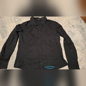 Harley Davidson Black Button-Up Shirt XL